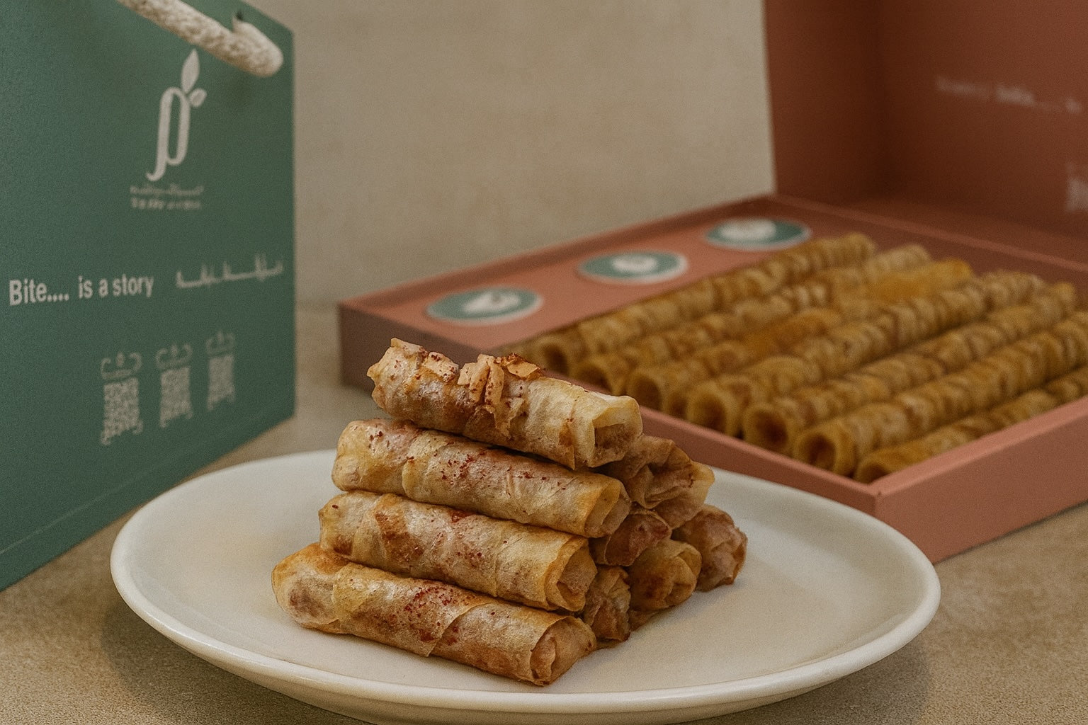 رولات مسخن دجاج المقرمشة 