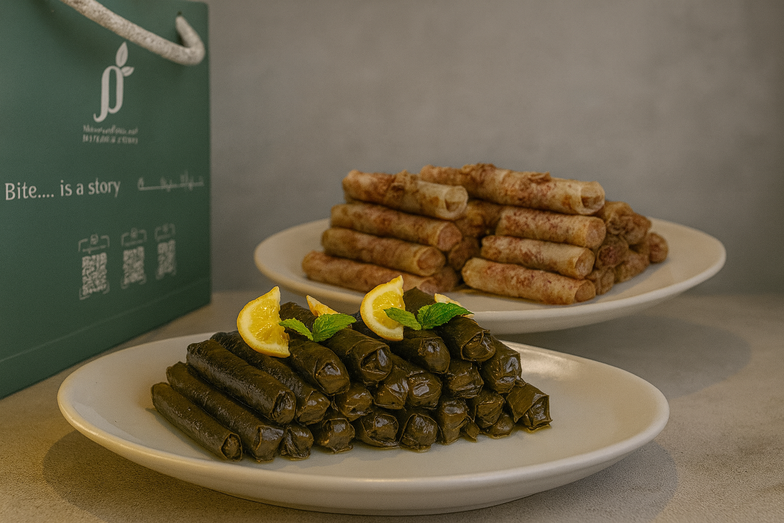 علبة ورق عنب بالليمون + علبة رولات مسخن الدجاج المقرمشة